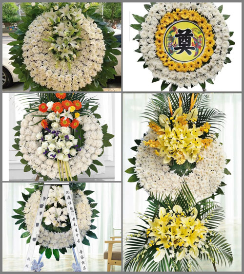 广东梅州市五华县华城镇高竹村花圈速递