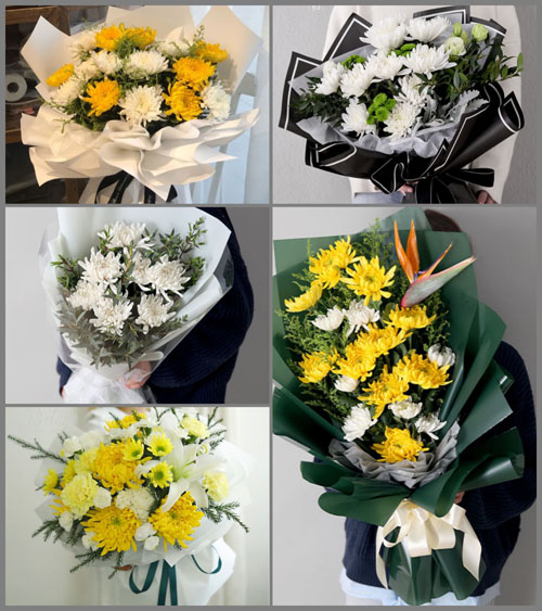 广东梅州市五华县华城镇高竹村白事花束代送